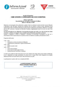 Incontro di formazione - 7 aprile